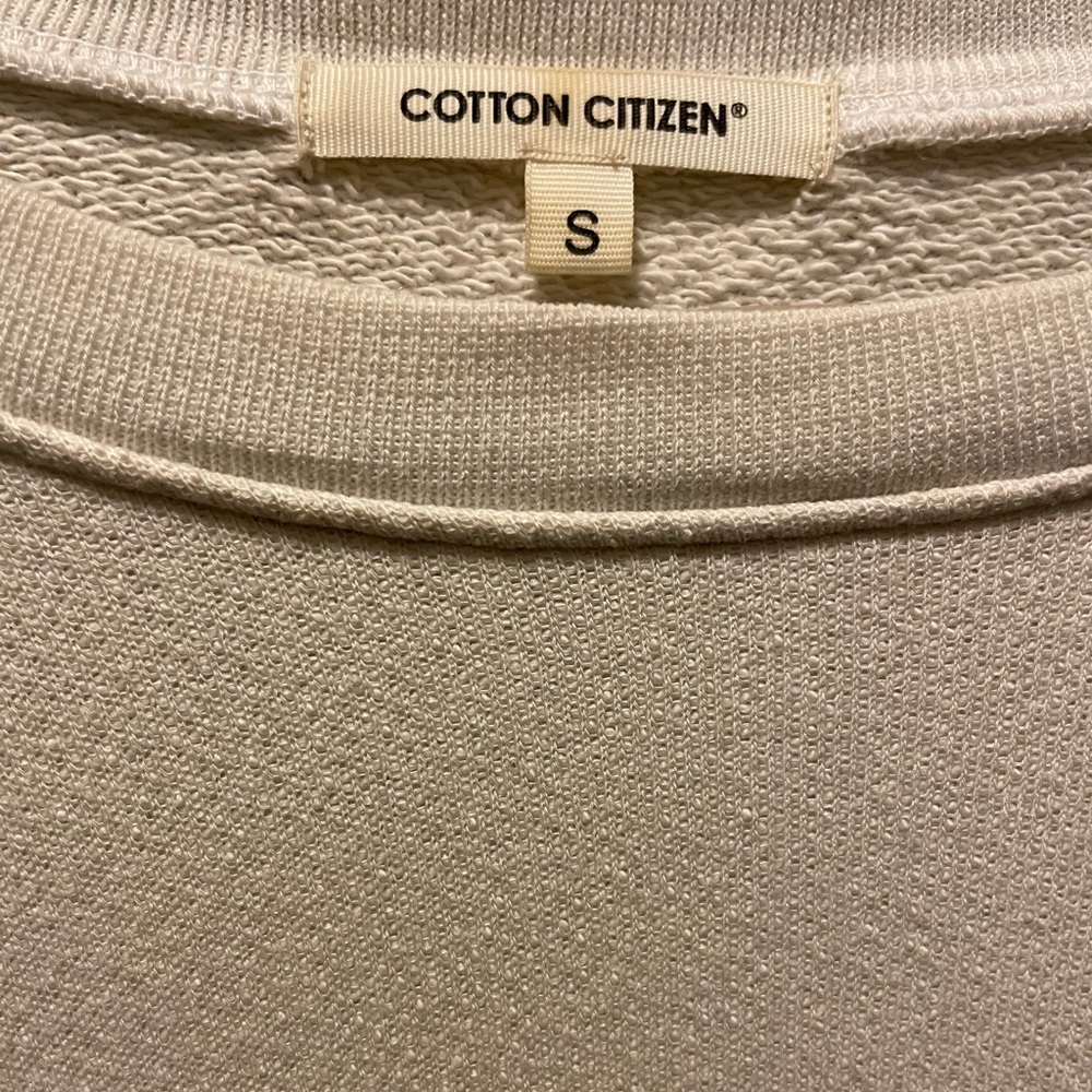 Cotton Citizen Sweatshirt. Cream coloured. Size small